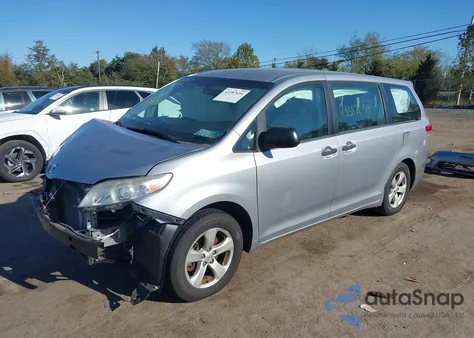 2014 Toyota Sienna L V6 7 Passenger from USA, damaged, VIN 5TDZK3DC5ES506922